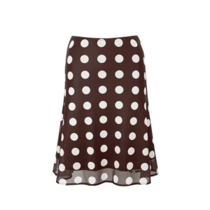 Vintage-Inspired Polka Dot Midi Skirt