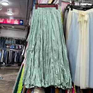 Korean-Style Asymmetrical A-Line Skirt