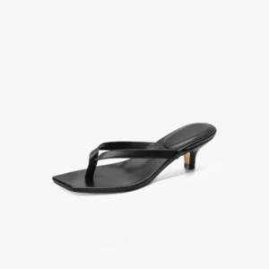Kitten Heel Thong Sandals