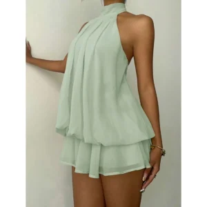 Chic Halter Neck Mini Dress for Women